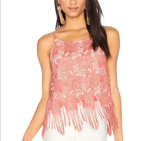 Alice + Olivia Waverly Cami in Dusty Rose & Sesame - Picture 1 of 5